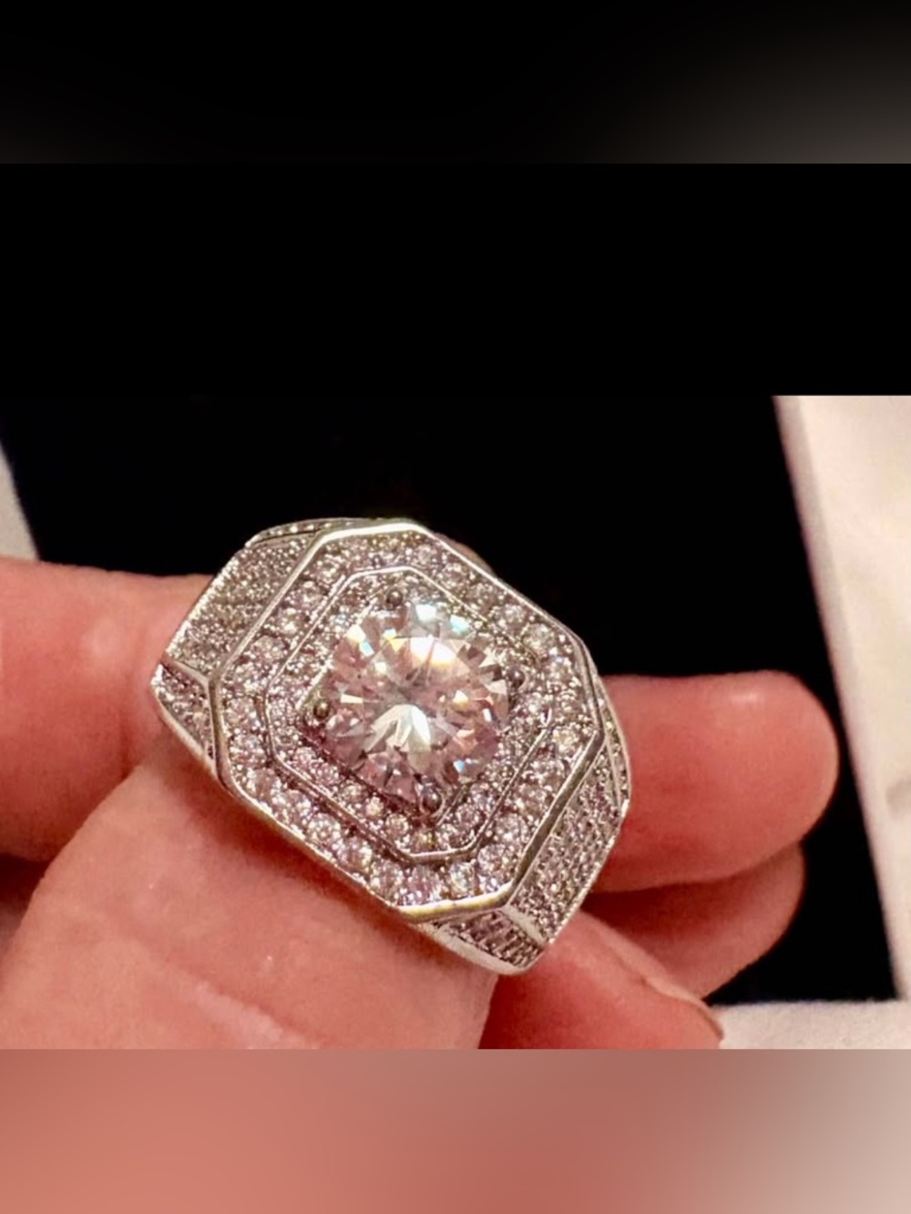2 Carats Moissanite  Ring Multi-Row Moissiante Design
GRA Card  & Gift Box